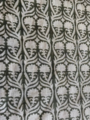 Brusho Block Print Handloom Linen Fabric